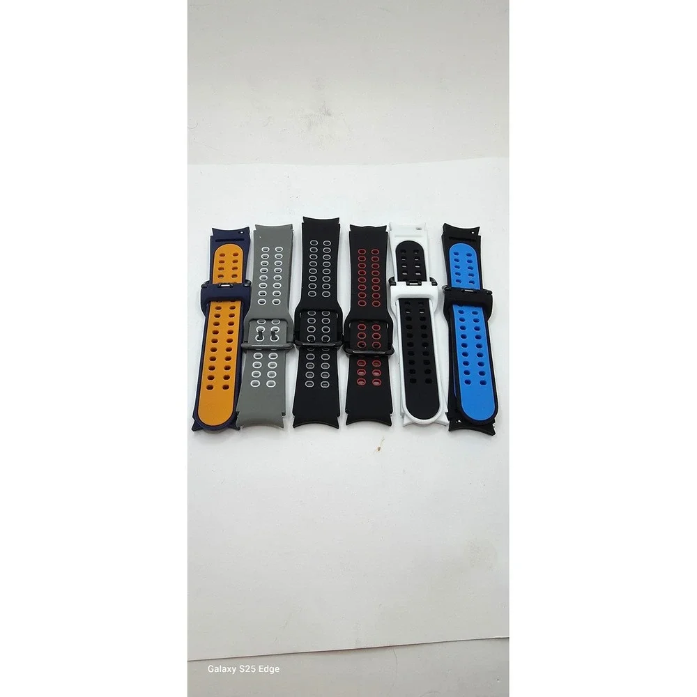 6 Pack Silicone Sport Bands for Samsung Galaxy Watch 4 & Classic 40 42 44 46mm